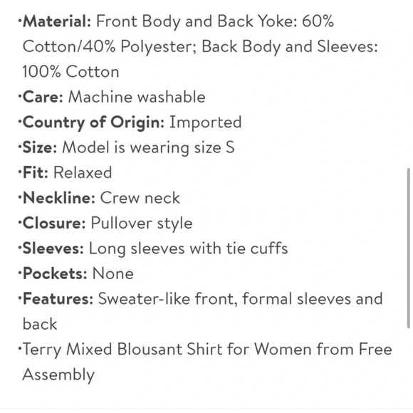 Size large free assembly top in excellent like new condition​ - Picture 3 of 7